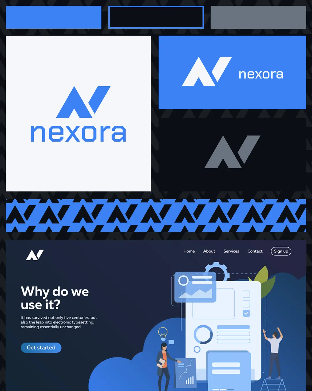 Nexora — Digitalni identitet — vizuelni identitet projekat dizajnera Đaša
