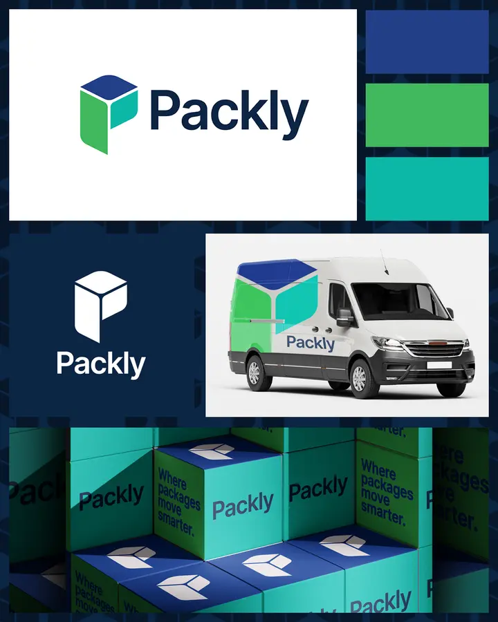 Packly — Pametna logistika — vizuelni identitet iz portfolija dizajnera Đaša