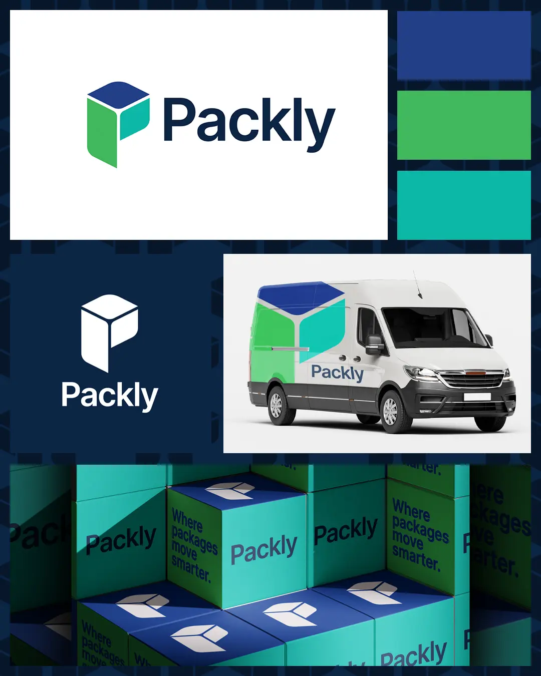 Packly — Pametna logistika — vizuelni identitet projekat dizajnera Đaša