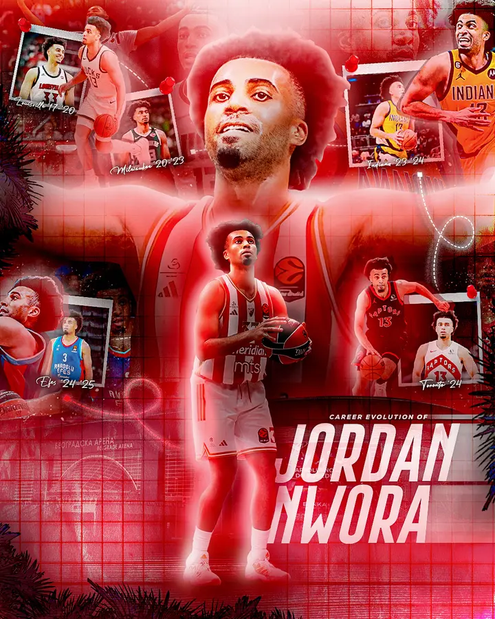 Jordan Nwora — Razvoj karijere — posteri iz portfolija dizajnera Đaša