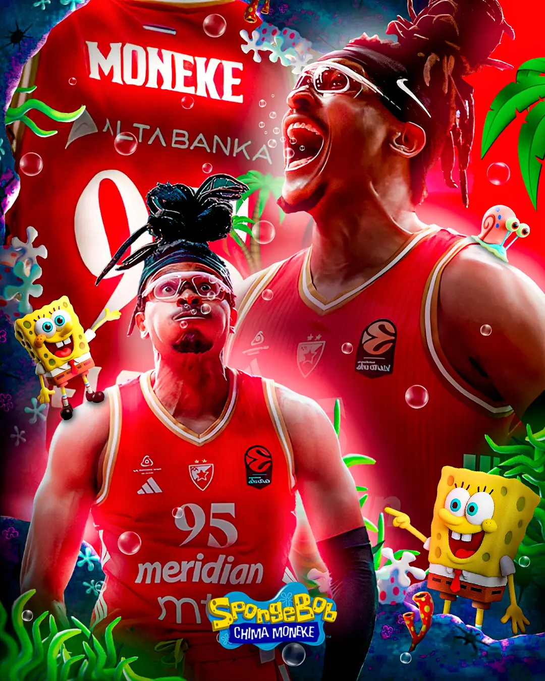 Moneke — Sunđer Bob koncept — posteri projekat dizajnera Đaša