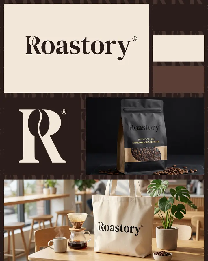 Roastory — Kultura kafe — vizuelni identitet iz portfolija dizajnera Đaša