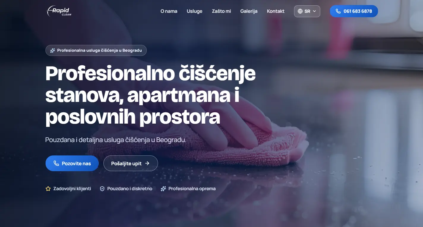 Rappid Clean — web dizajn iz portfolija dizajnera Đaša