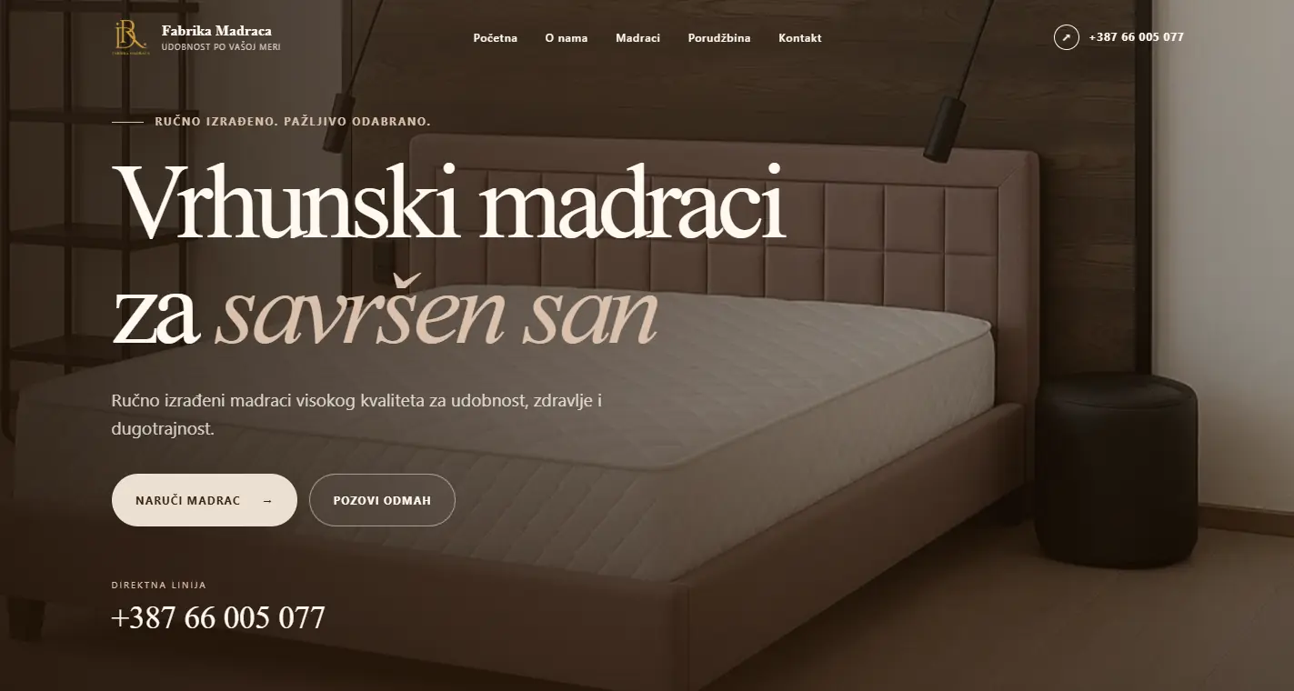 rd-madraci.com — web dizajn iz portfolija dizajnera Đaša
